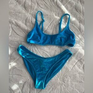 Blue Velvet Triangl Bikini